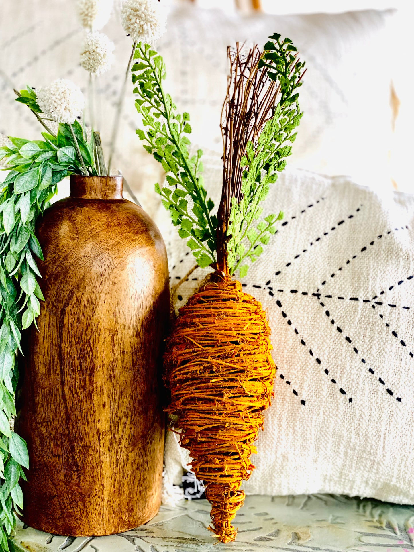 RATTAN CARROT | 17.5"