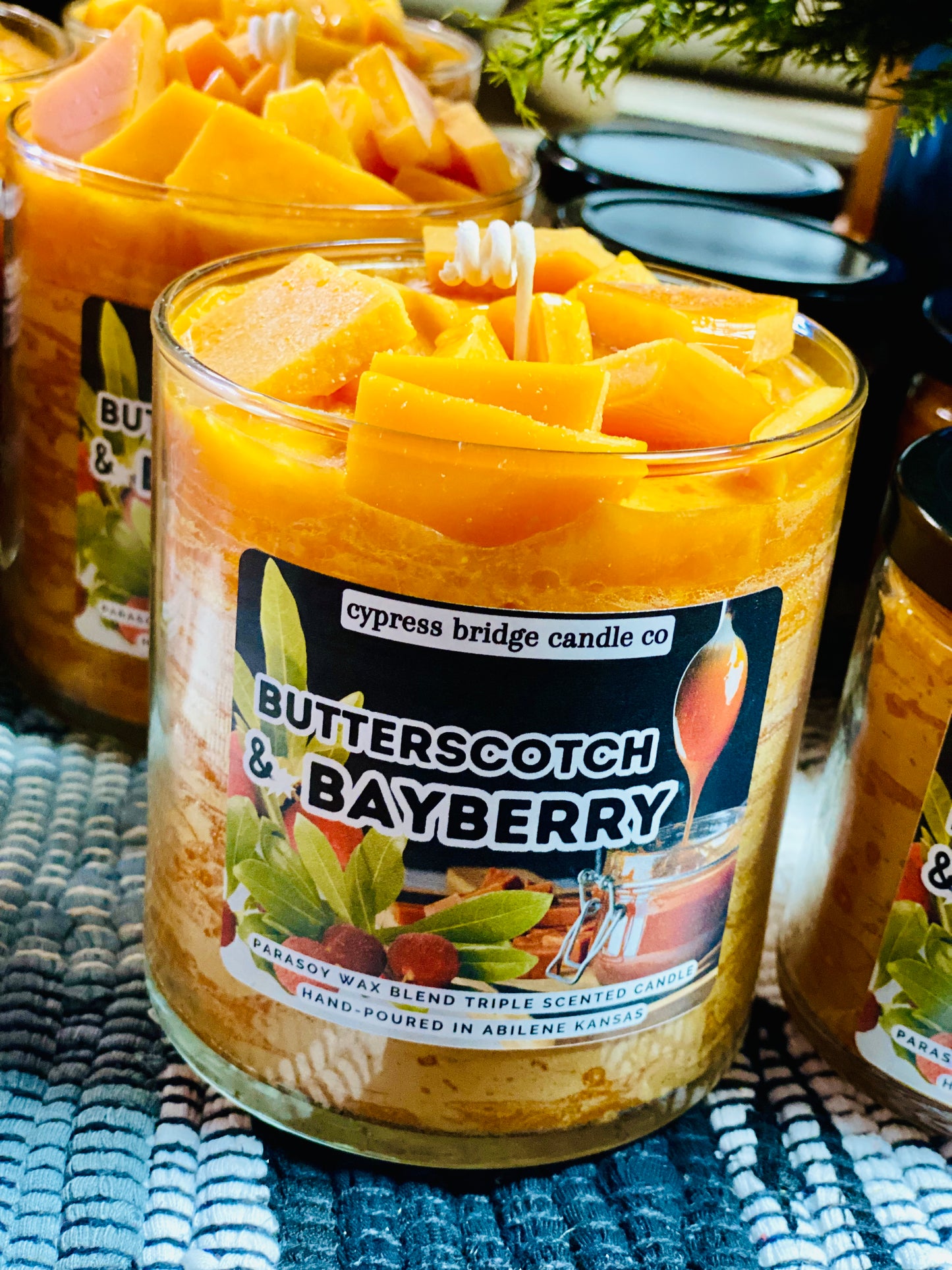 Limited Scent! BUTTERSCOTCH & BAYBERRY Jar Candles