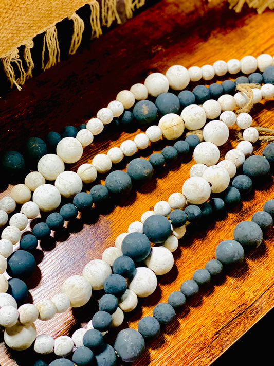 SUPER DEAL!! 90" CADENCE BEADED BLACK GARLAND