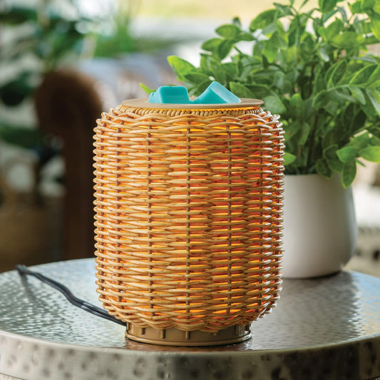WICKER LANTERN - WAX WARMER