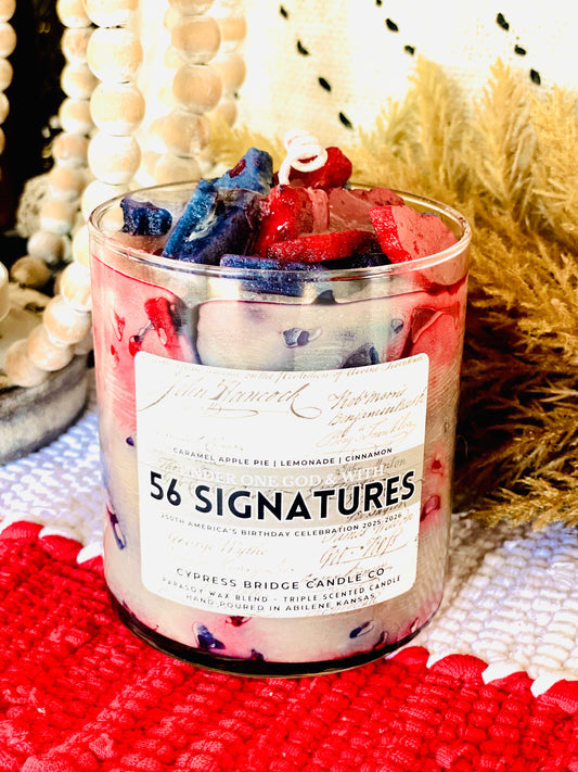 56 SIGNATURES | 19+oz Chippy Top Jar Candle