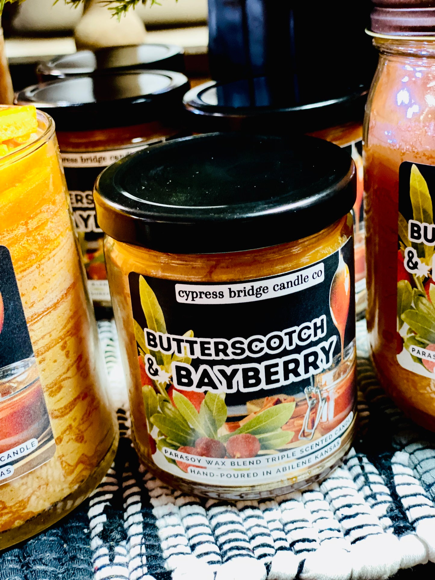 Limited Scent! BUTTERSCOTCH & BAYBERRY Jar Candles