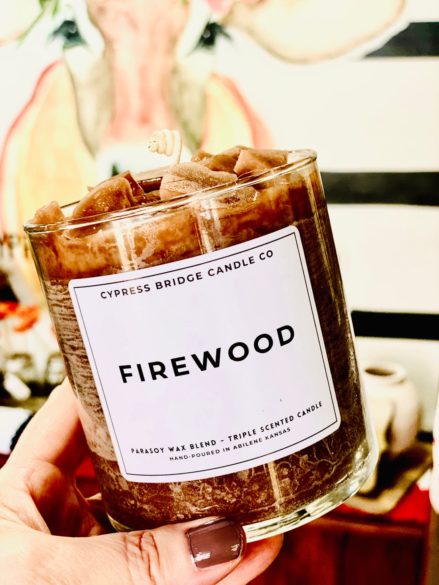 Firewood 17oz+ Chippy Top Jar Candle