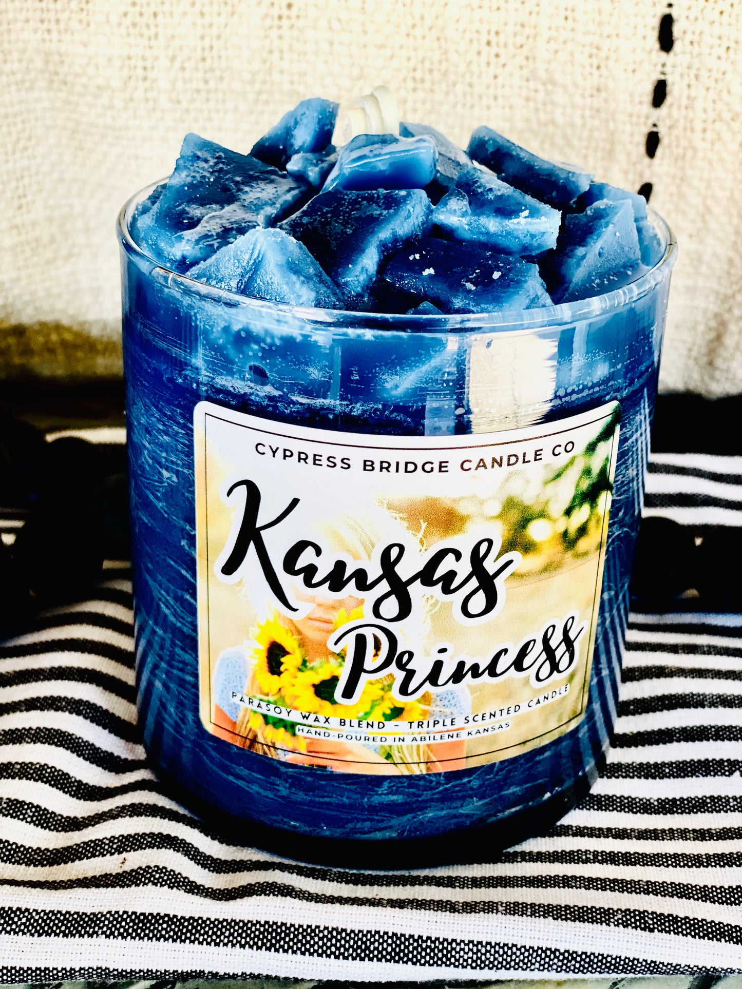 KANSAS PRINCESS |  19+oz Chippy Top Jar Candle