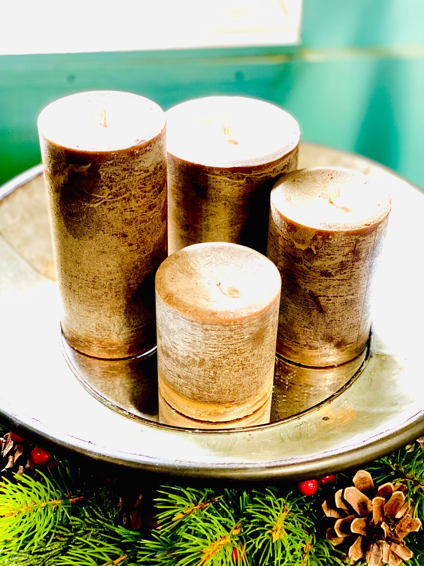 WINTER WARMTH (scented) Pillar Candles - 5 SIZES