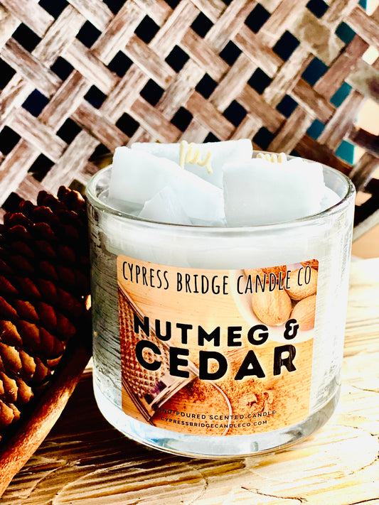 NUTMEG & CEDAR | 19+oz Chippy Top Jar Candle