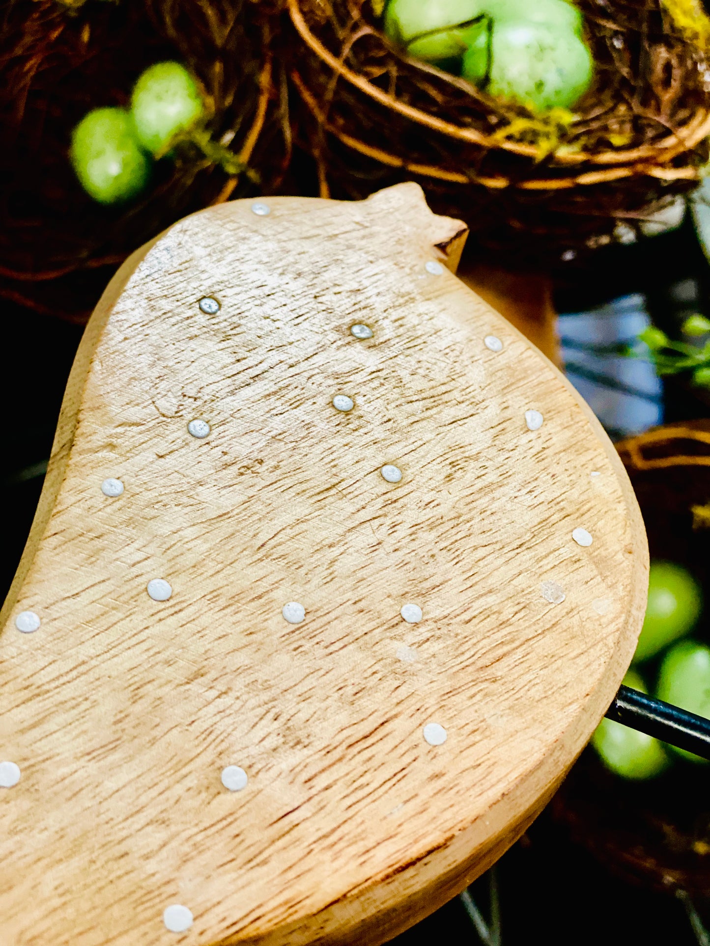 DOTTIE - WOOD BIRD ON STAND