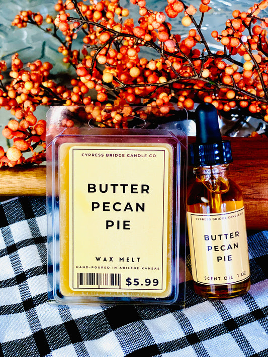 BUTTER PECAN PIE | Single Wax Melt, Single Oil or BUNDLE