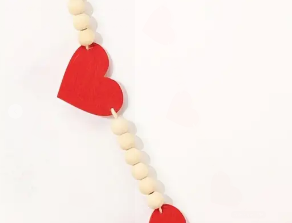 LOVE HEART BEADED GARLAND