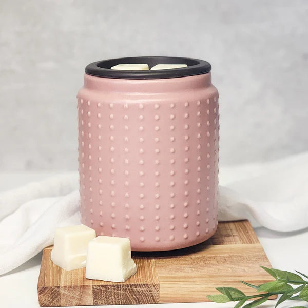 PINK HOBNAIL WAX WARMER