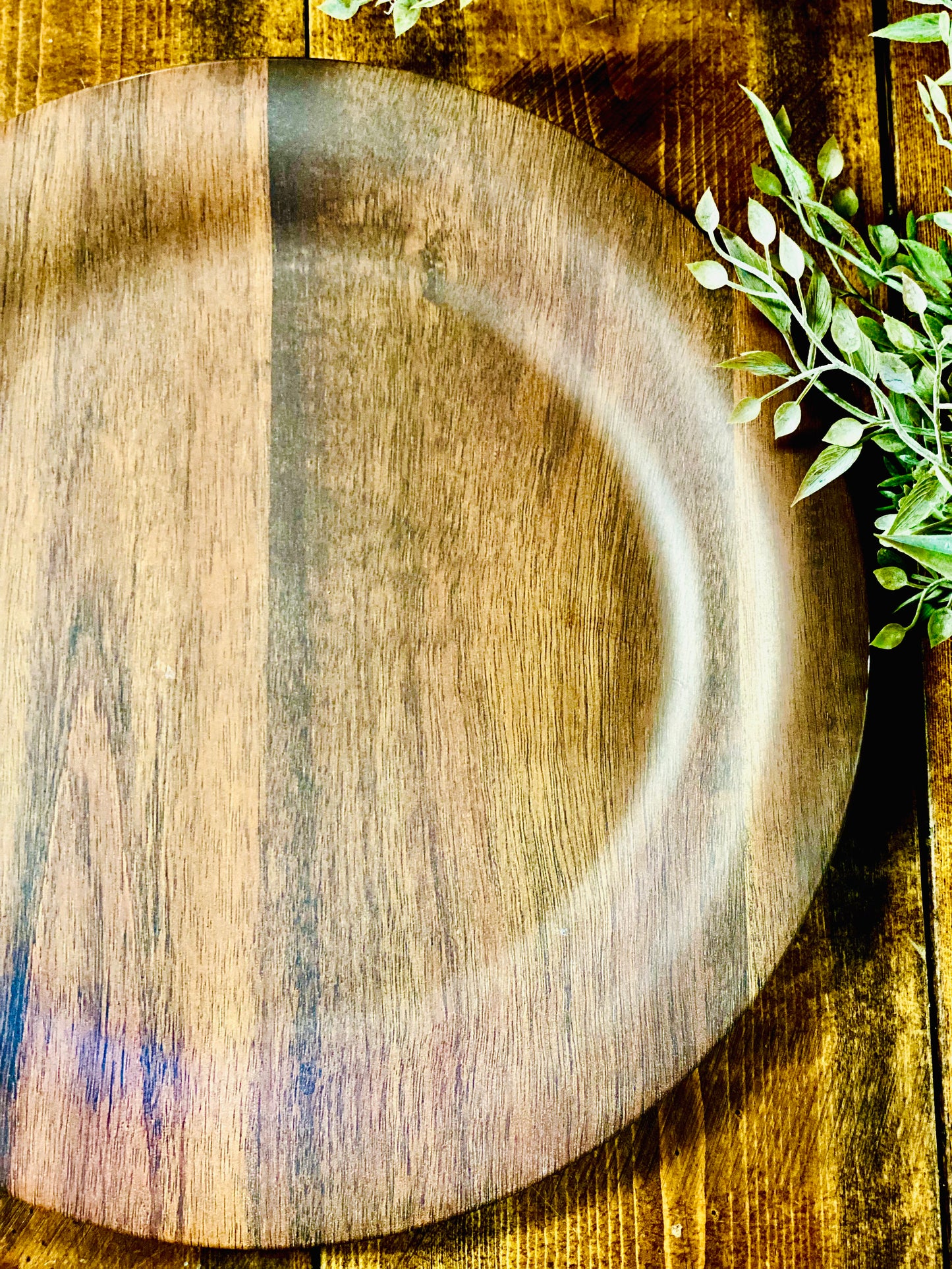 WOOD LOOK PICNIC PLATE