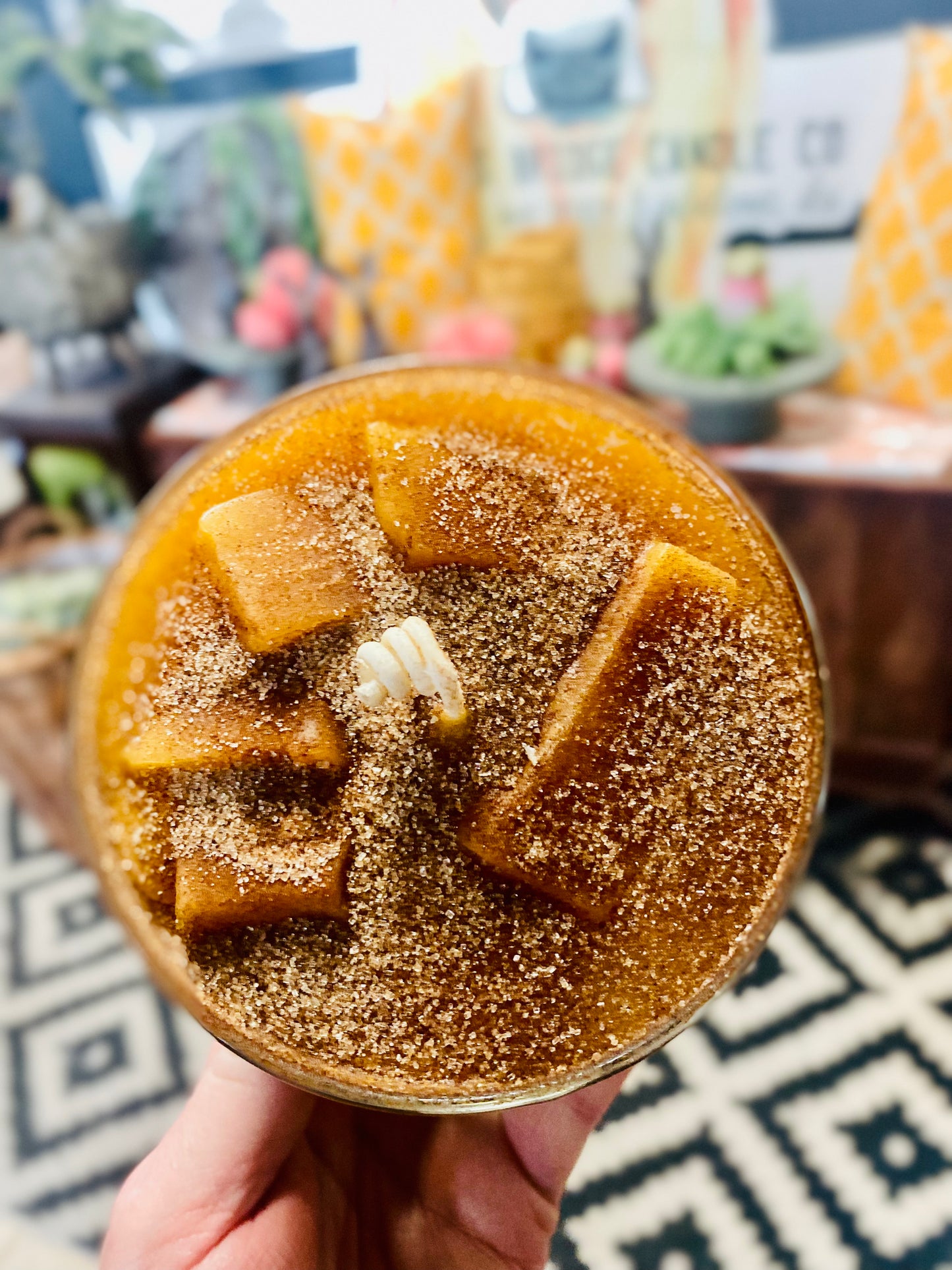 fall candles, scented candle, fall decor, good candles, made in the usa, small business, abilene kansas, the best candles, hand poured candles, scented home, scents for your home, pumpkin candles, strong candles, fall decorating, autumn decorating, fall decor, Cinnamon Churro, Cinnamon Churro Candle,