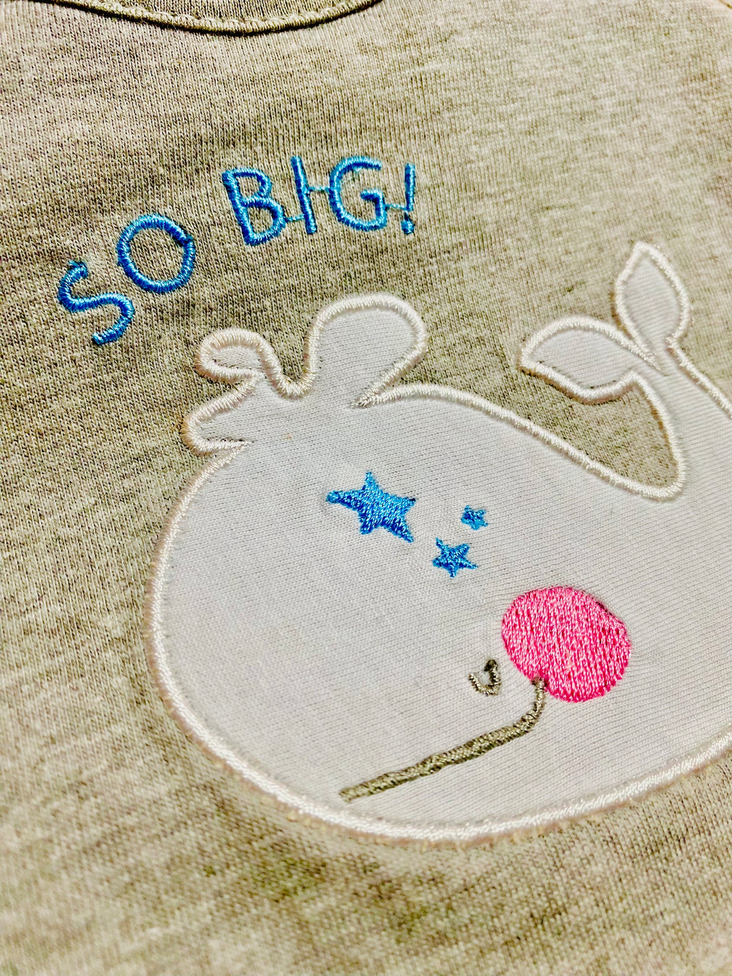 "SO BIG" Cotton Baby Whale Bib