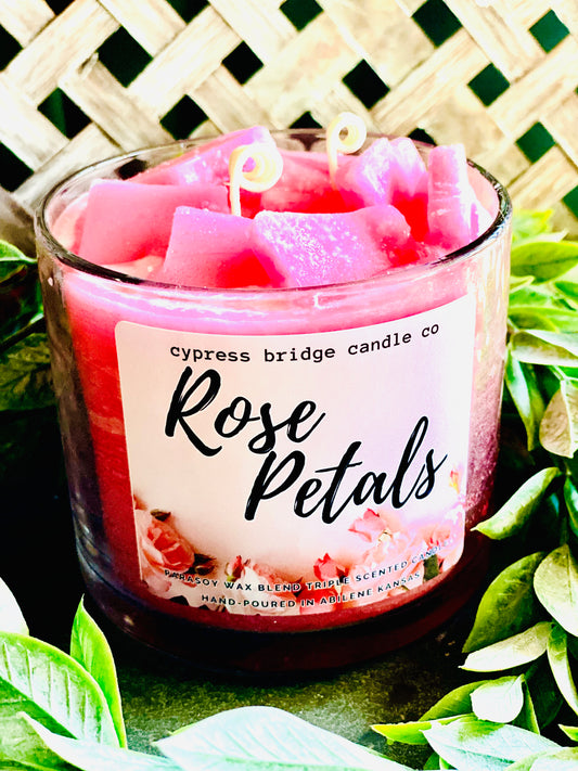 ROSE PETALS | Chippy Top Candle or Mason Jar