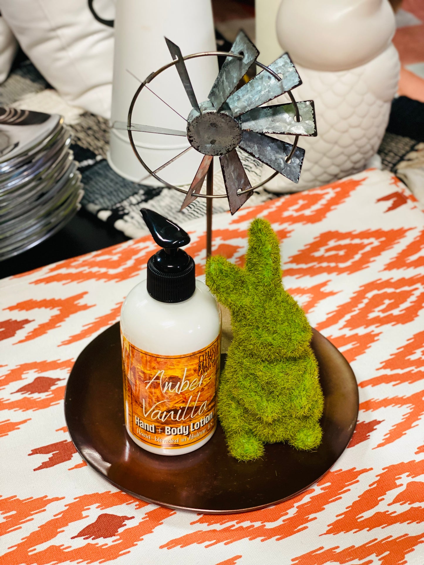 8" COPPER PILLAR PLATE