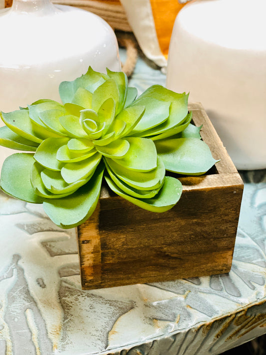 SMALL WOOD PLANTER BOX