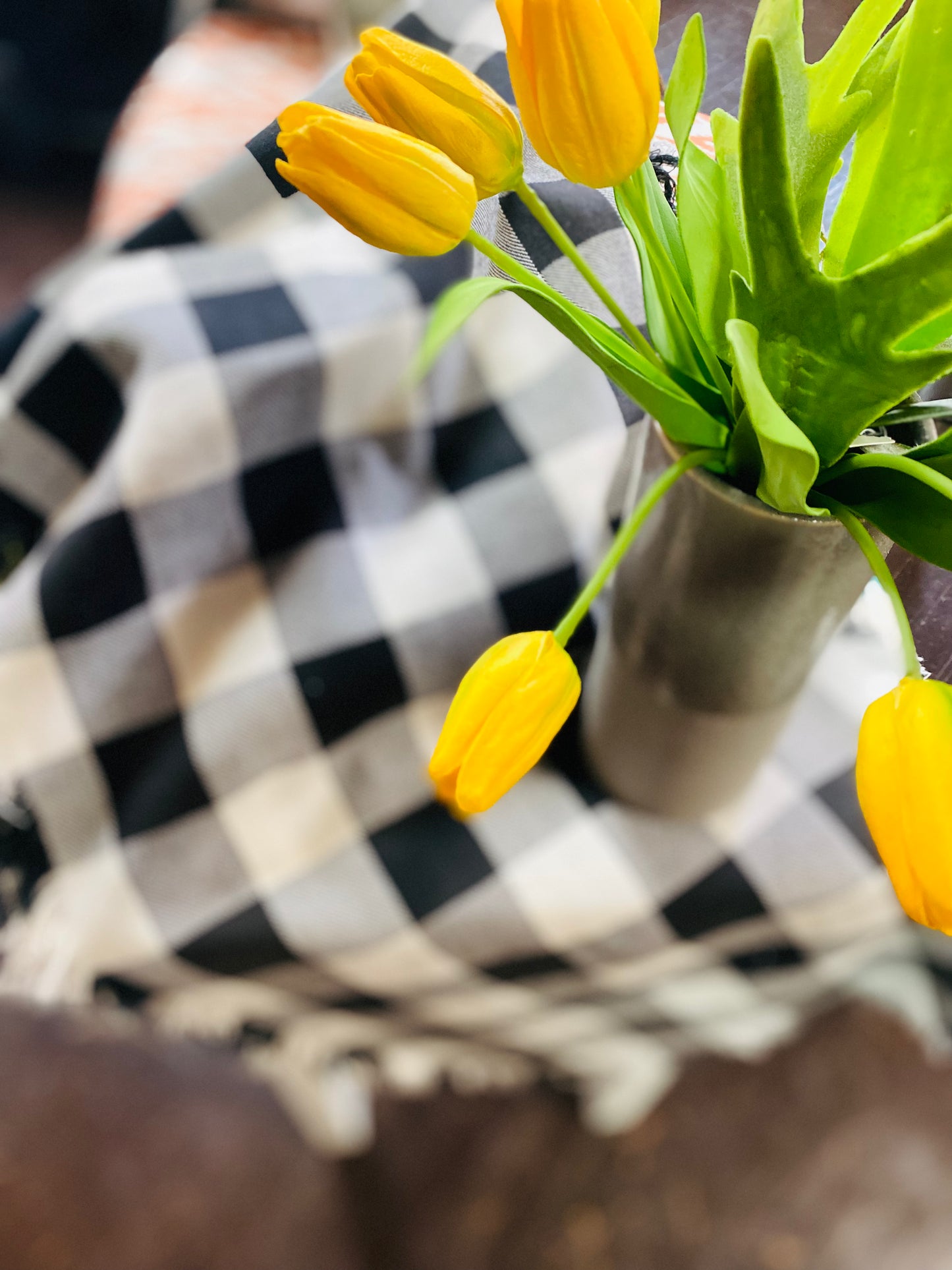 Fringed Buffalo Black Plaid Table Runner