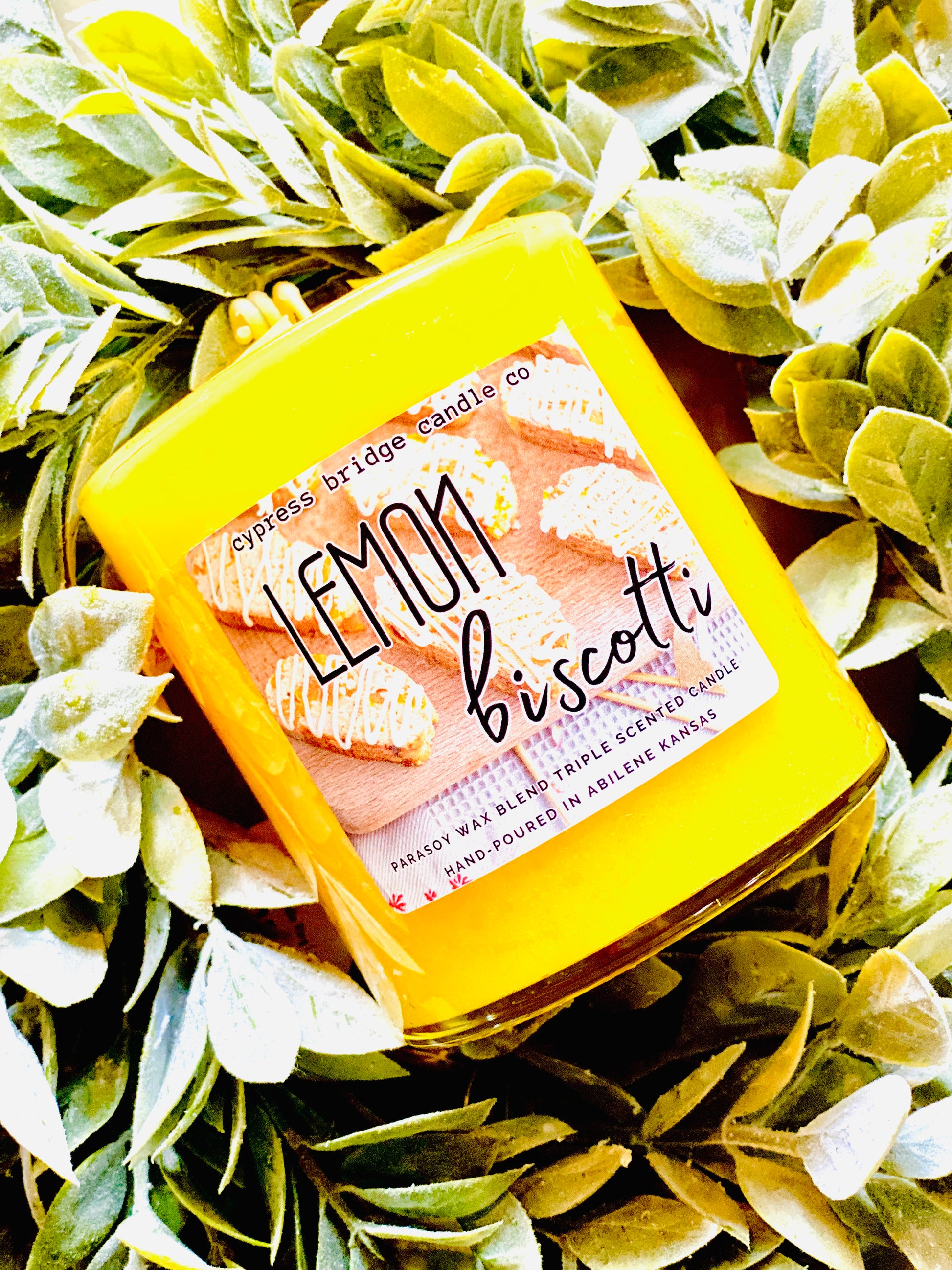 fall candles, scented candle, fall decor, good candles, made in the usa, small business, abilene kansas, the best candles, hand poured candles, scented home, scents for your home, pumpkin candles, strong candles, fall decorating, autumn decorating, fall decor, Lemon Candle, Lemon Biscotti, Lemon Biscotti Candle,
