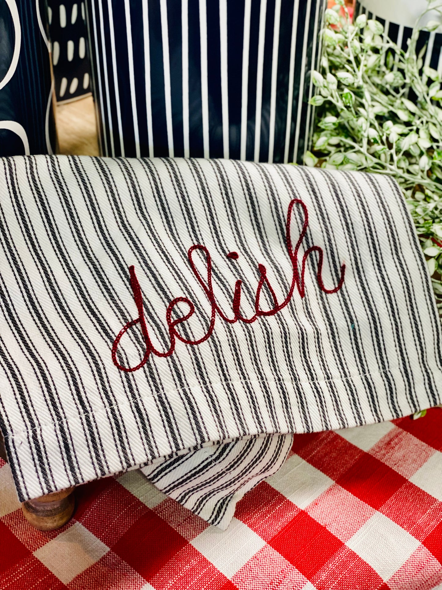 DELISH - DENIM STRIPED DECOR MAT