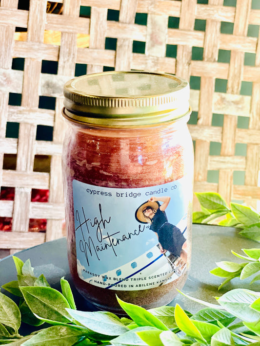 HIGH MAINTENANCE ™  12oz+ Mason Jar Candle