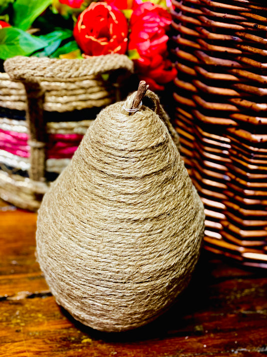 OVERSIZED WOVEN JUTE PEAR