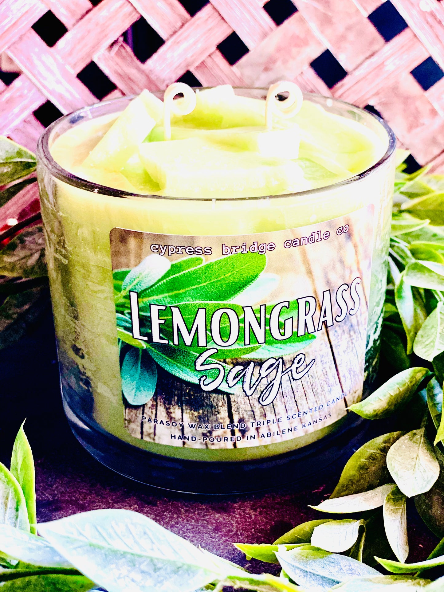 LEMONGRASS SAGE | 19+oz Chippy Top Candle