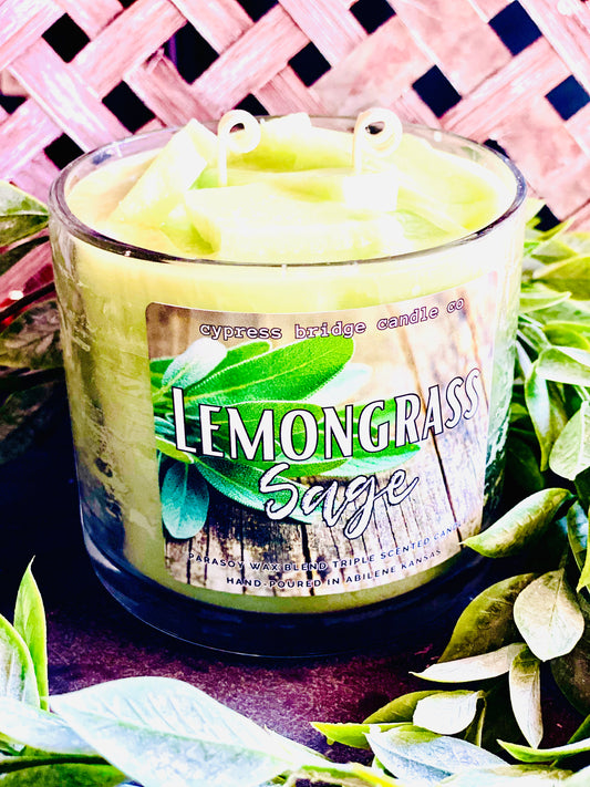 LEMONGRASS SAGE | 19+oz Chippy Top Candle
