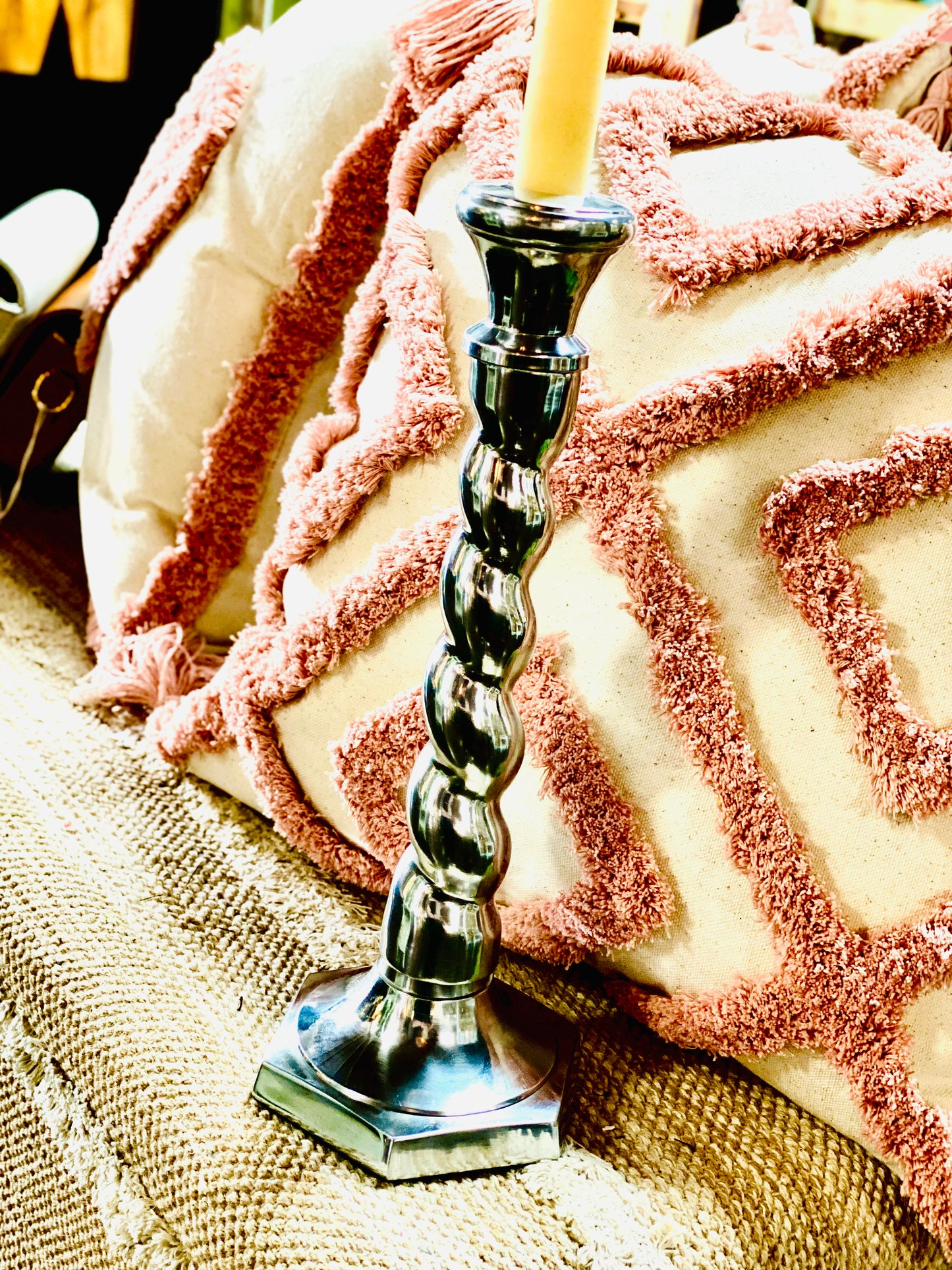 TWISTED TAPER HOLDER | ALUMINUM | 12"