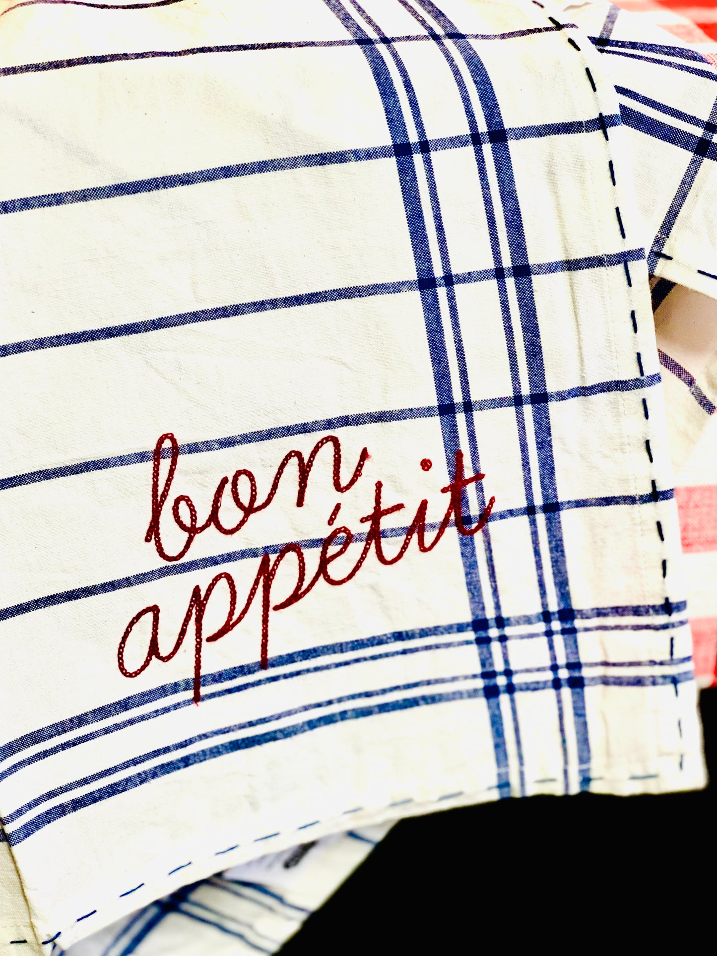 Bistro Embroidered Cotton Hand Towel