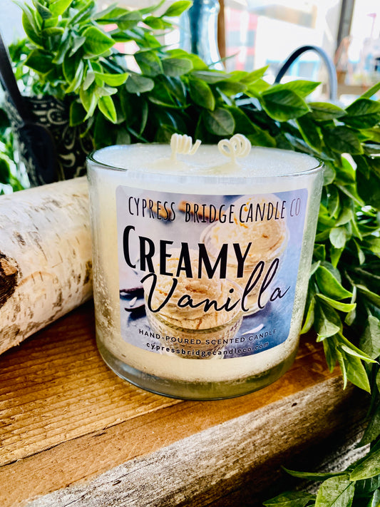 CREAMY VANILLA | 19+oz Chippy Top Jar Candle