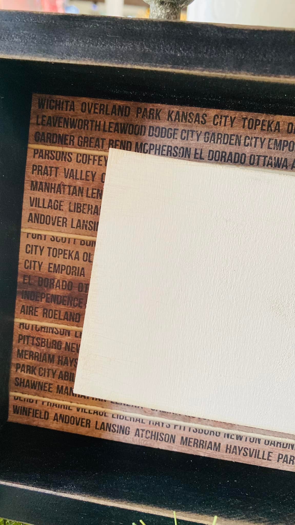 Kansas Wooden Block Sign