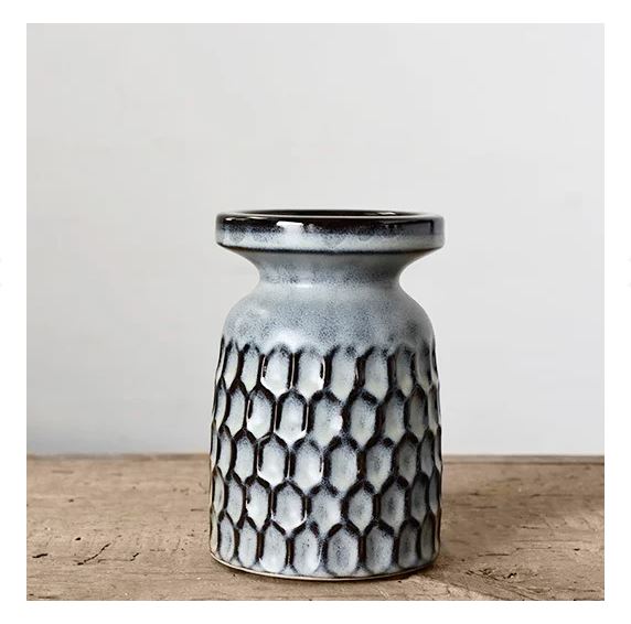 7" COCOA CERAMIC CANDLE STAND