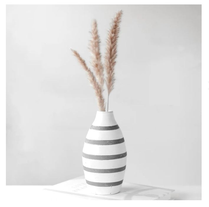 9.5" HORIZONTAL STRIPE VASE