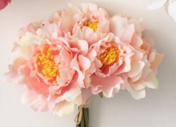 PLUMP OPULENT PEONY BOUQUET - 3 ASSORT COLORS