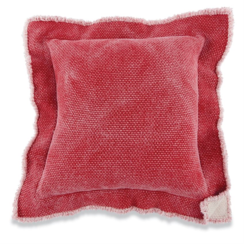 24" Red Double Flange Floor Pillow