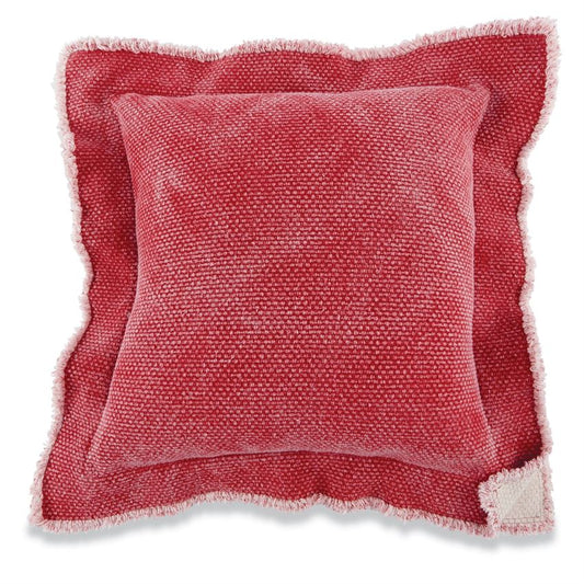 24" Red Double Flange Floor Pillow