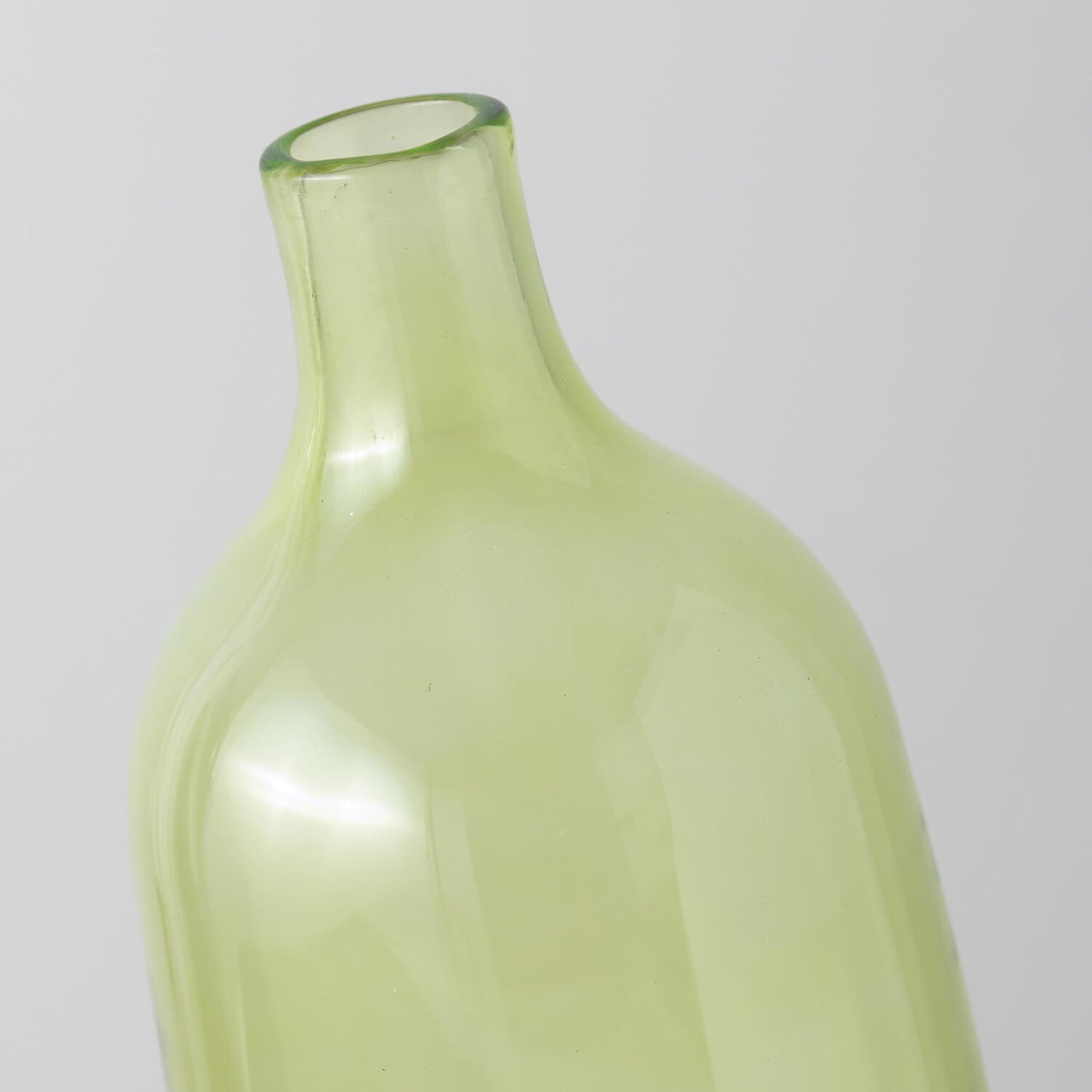 13" GREEN BOTTLE VASE