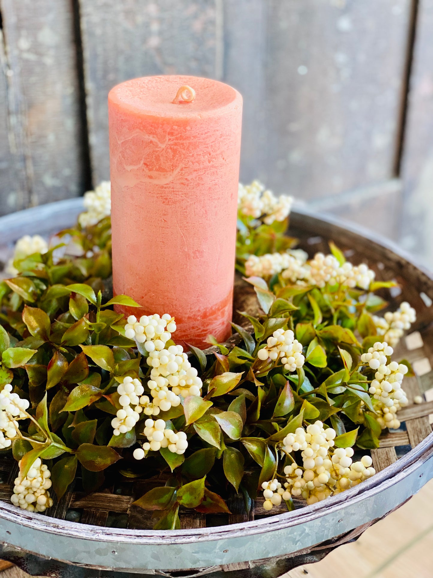 SUPER DEAL!! Lindley Berry Candle Ring | Cream | 12"