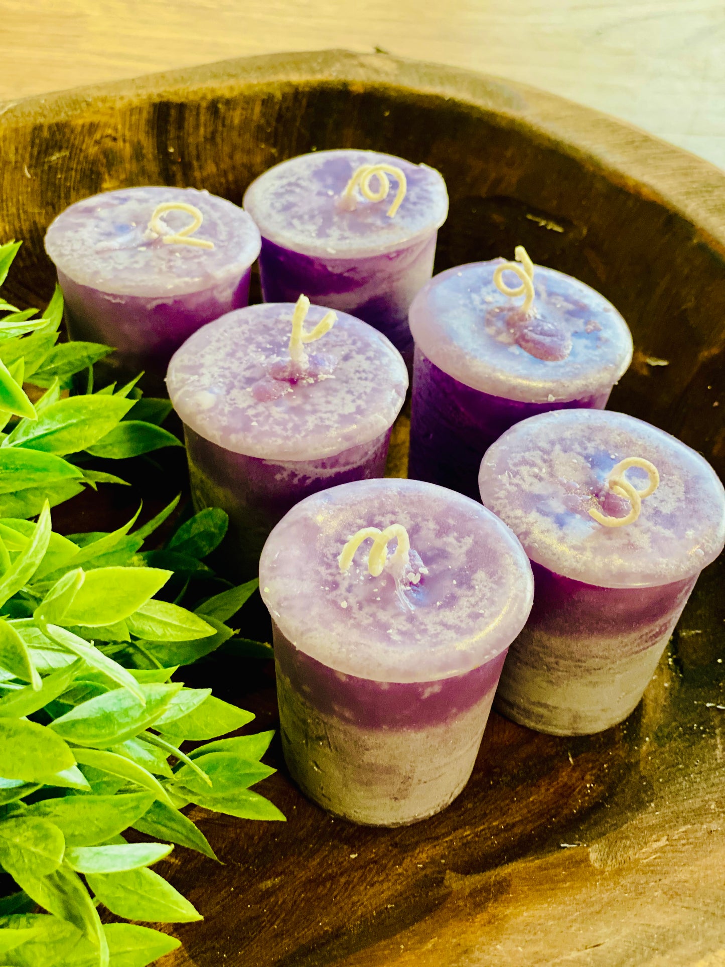 LILAC Votive Candles - Set (6) or bakers dozen (13)