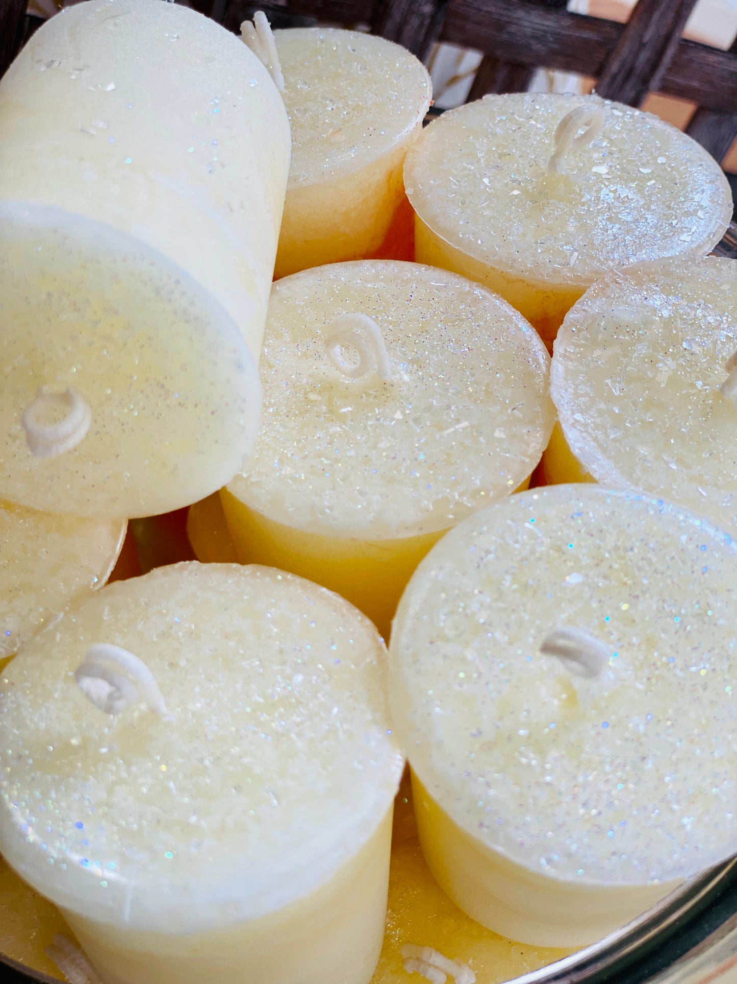 SPARKLE Votive Candles - Set of (6) or bakers dozen (13)
