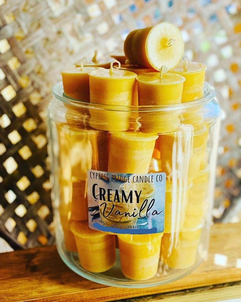 Creamy Vanilla Votive Candles - Set (6) or bakers dozen (13)