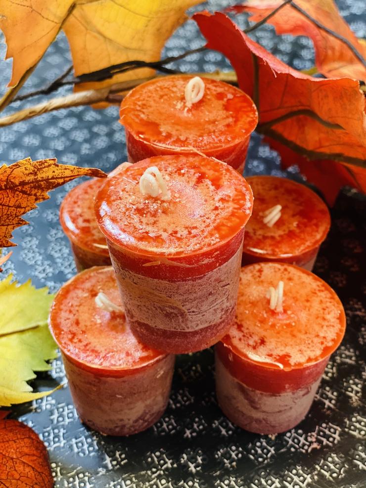 PUMPKIN SOUFFLE Votive Candles - Set (6) or bakers dozen (13)