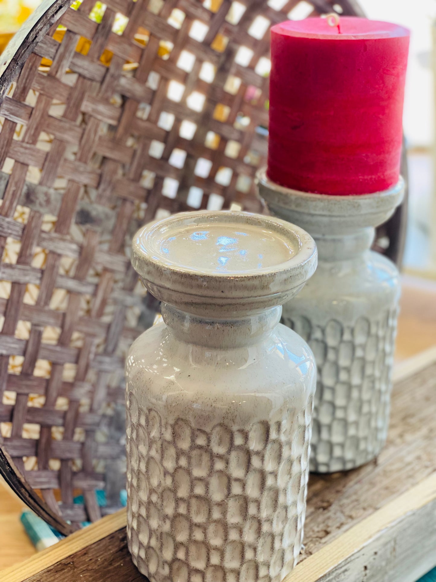 9" BOHO CANDLE STAND