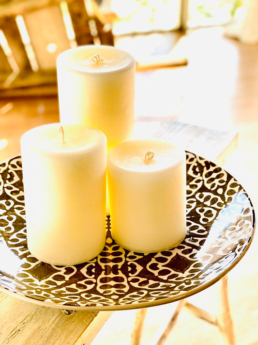 ARTISINAL STONEWARE PLATE in Willow