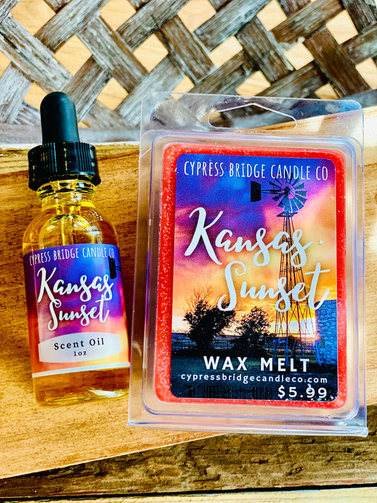 KANSAS SUNSET Wax Melts, Oil or Duo