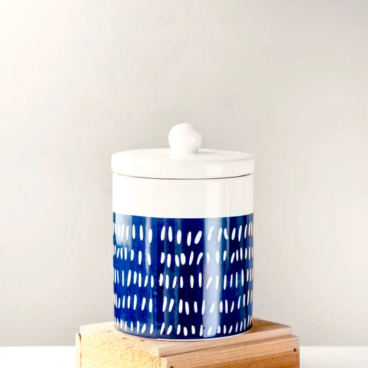 7.5" WHT/BLUE PRINT CANISTER
