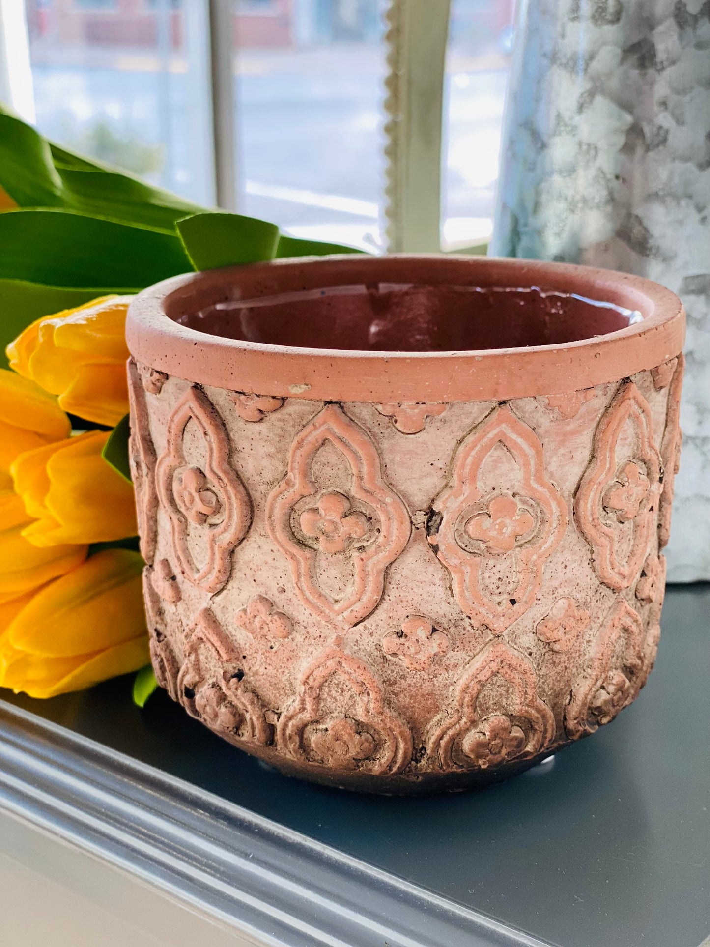 Ornament Relief Planter, Earth