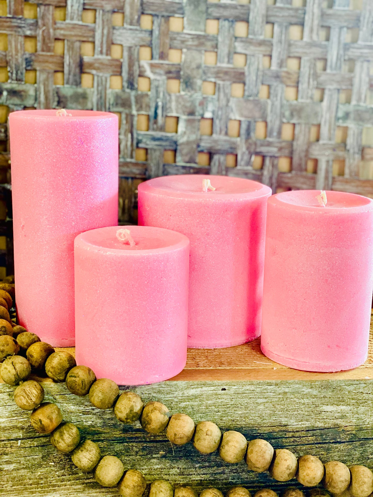 Pillar Candles - LIGHT PINK COLOR