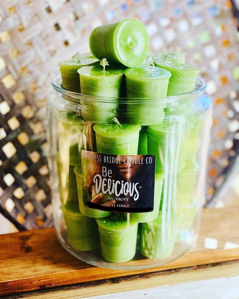 Be Delicious (tp) Votive Candles - Set (6) or bakers dozen (13)