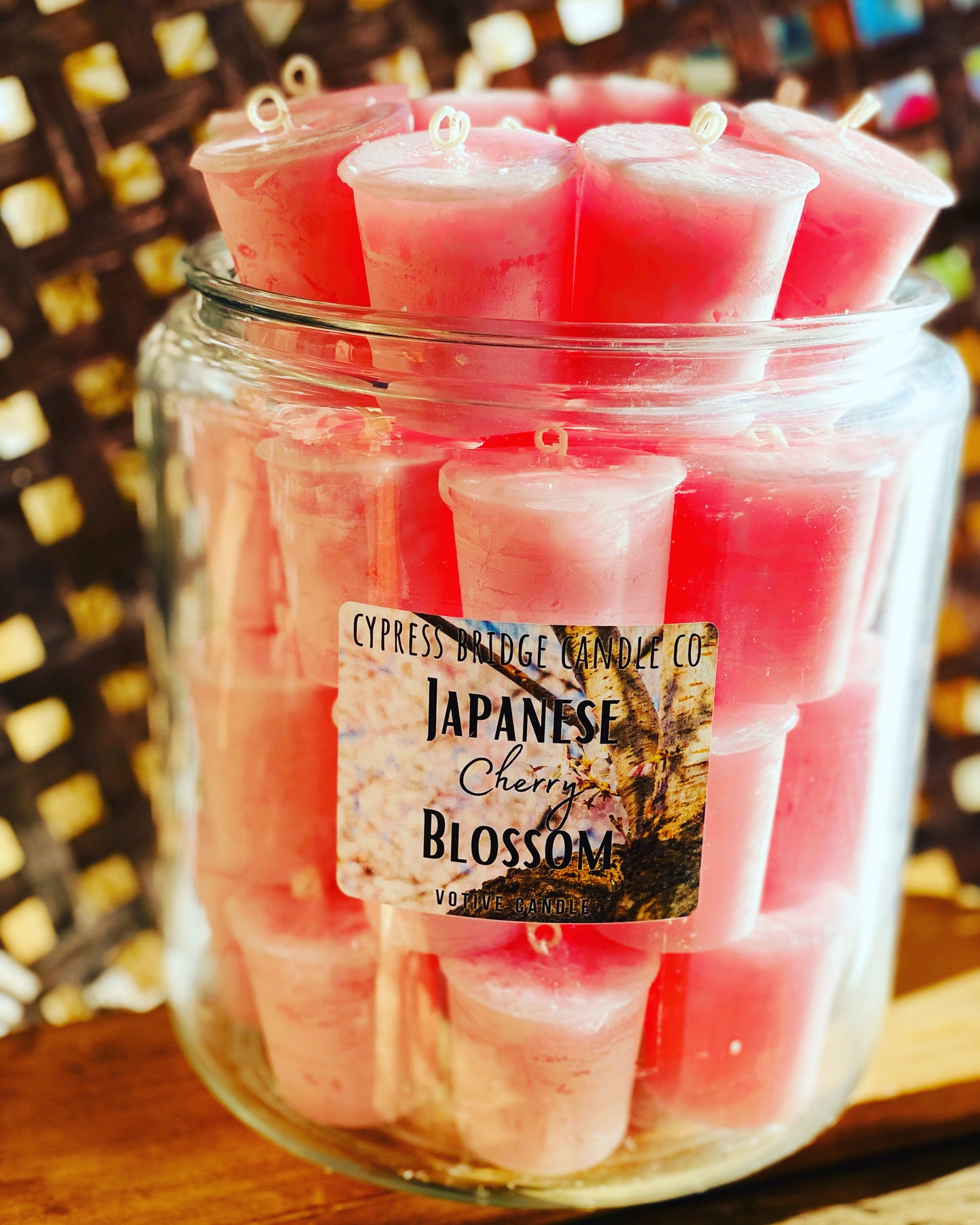JAPANESE CHERRY BLOSSOM (tp) Votive Candles - Set/6